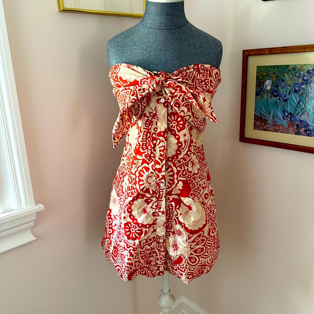 Blue Tassel Dress from Anthropologie size small